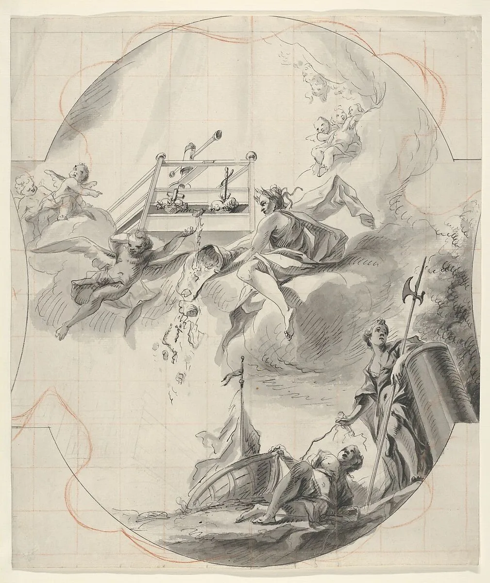 Ceiling Design with the Mystical Wine Press — Johann Georg Dieffenbrunner|Franz Sigrist