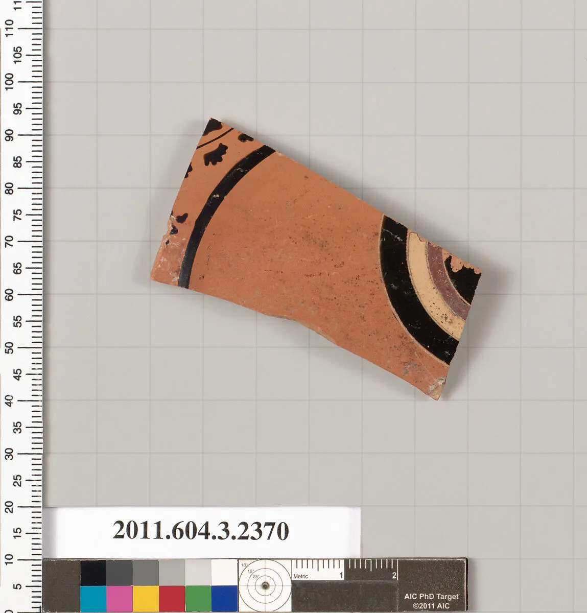 Terracotta fragment of a kylix: eye-cup (drinking cup) — Unknown