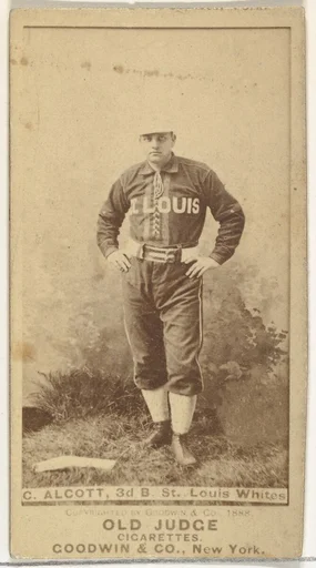 Alcott, 3rd Base, St. Louis Whites, from the Old Judge series (N172) for Old Judge Cigarettes