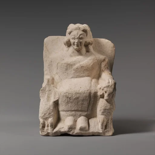 Limestone statuette of Zeus Ammon
