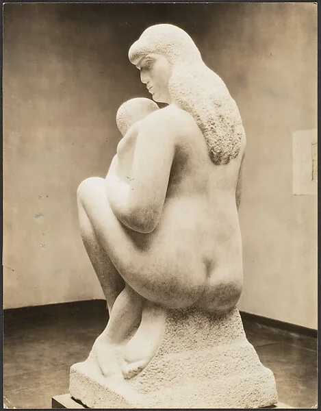 "Mother and Child" by William Zorach, from the back — Charles Sheeler