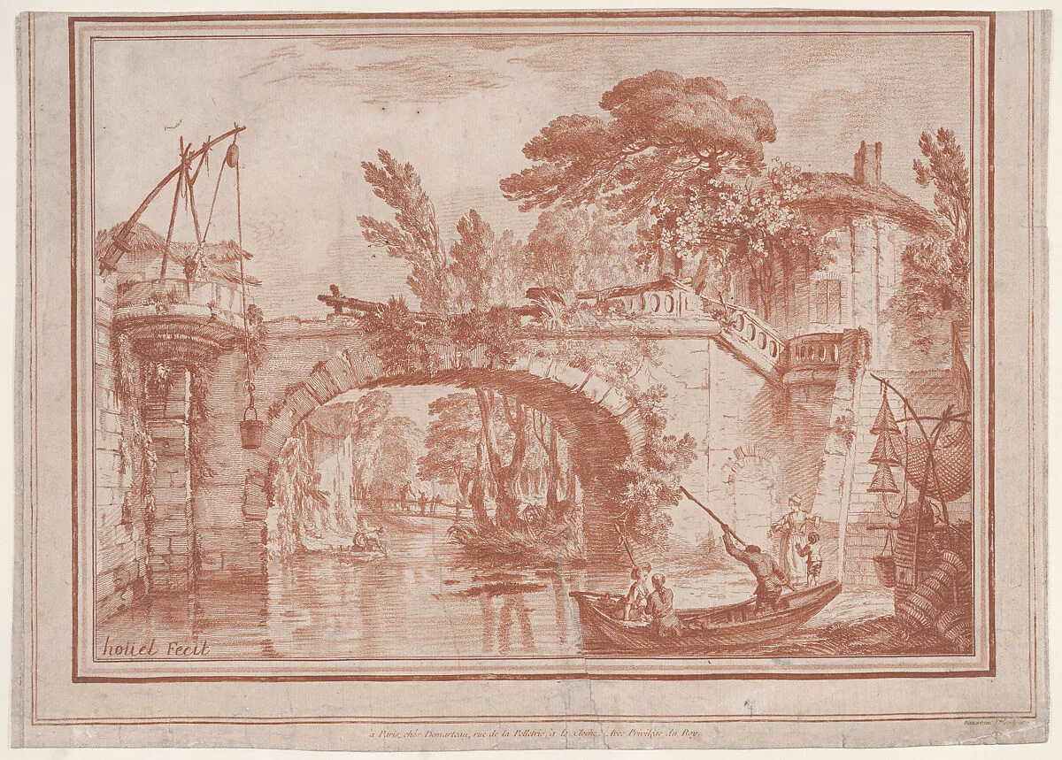 Paysage — Jean-Baptiste Huet I|Gilles Demarteau