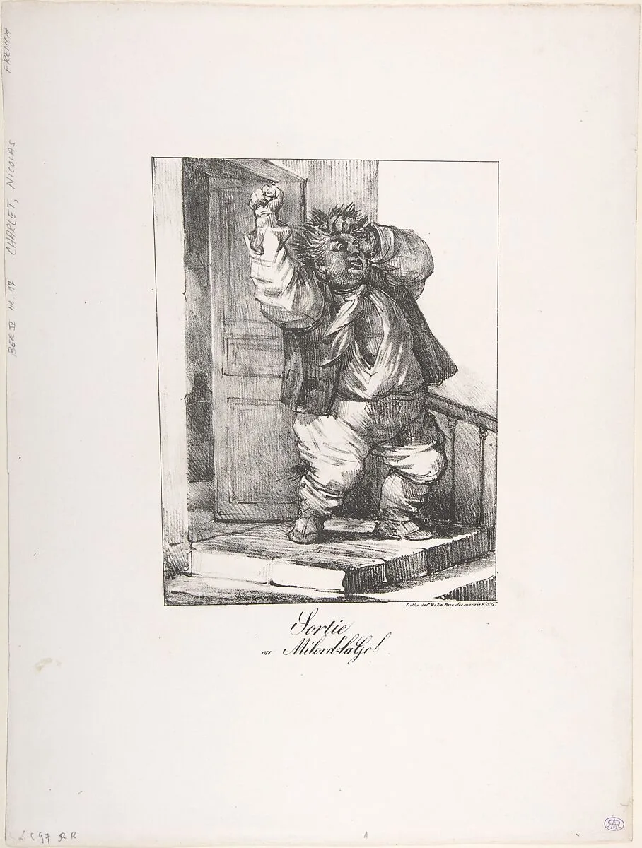 Exit, or Lord the Gob (Sortie, ou Milord-la Gob) — Nicolas-Toussaint Charlet|Charles Motte