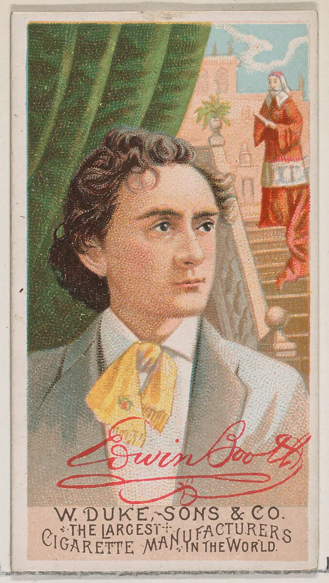 Edwin Booth, from the series Great Americans (N76) for Duke brand cigarettes — W. Duke, Sons & Co.