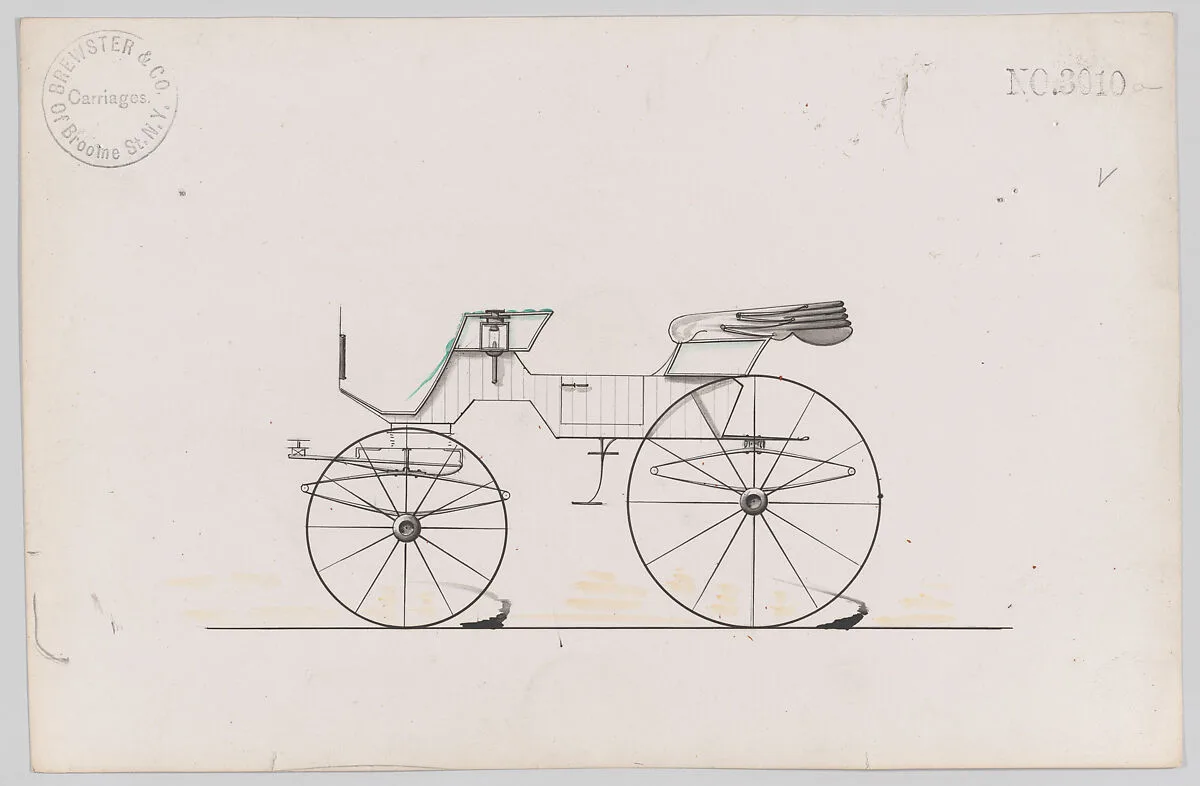 Design for 2 seat Phaeton, no. 3010a — Brewster & Co.