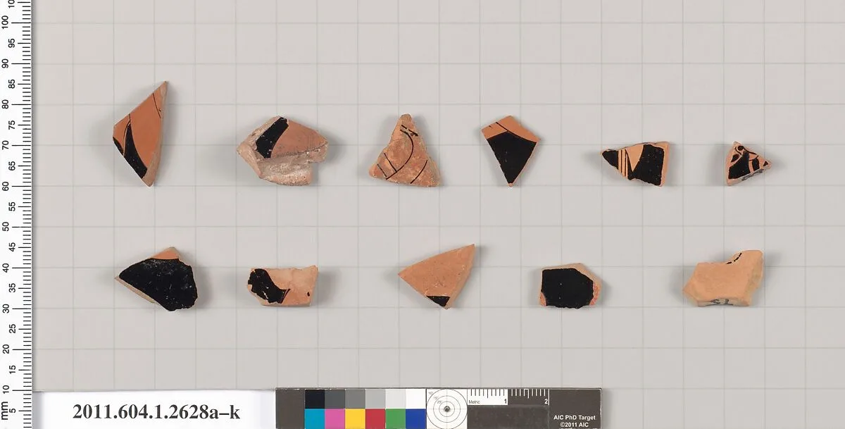 Terracotta fragments of kylikes (drinking cups) — Unknown