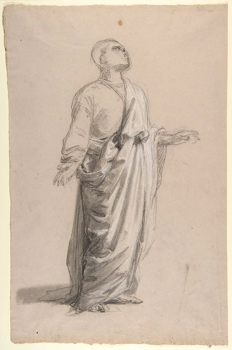 Saint Remi (lower register; study for wall paintings in the Chapel of Saint Remi, Sainte-Clotilde, Paris, 1858) — Isidore Pils