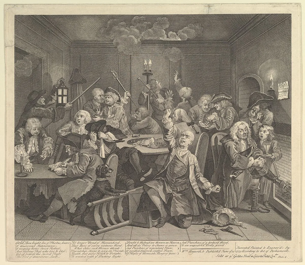 A Rake's Progress, Plate 6 — William Hogarth|Dr. John Hoadley