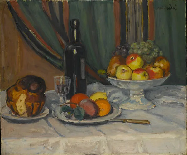 Still Life with Fruit and Brioche — Albert André