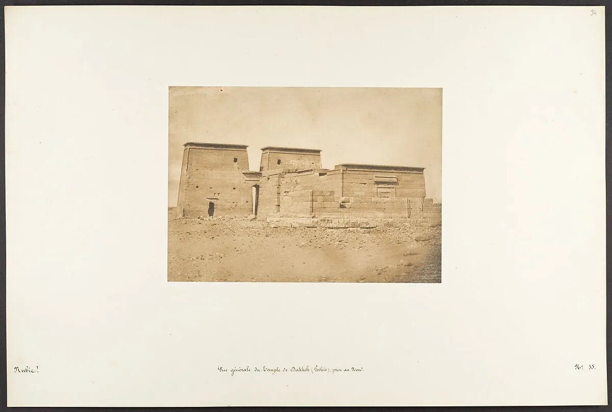 Vue générale du Temple de Dakkeh (Pselcis), prise au Nord — Maxime Du Camp