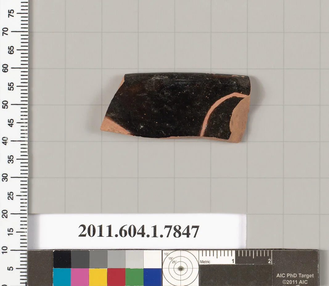 Terracotta rim fragment of a kylix (drinking cup) — Unknown