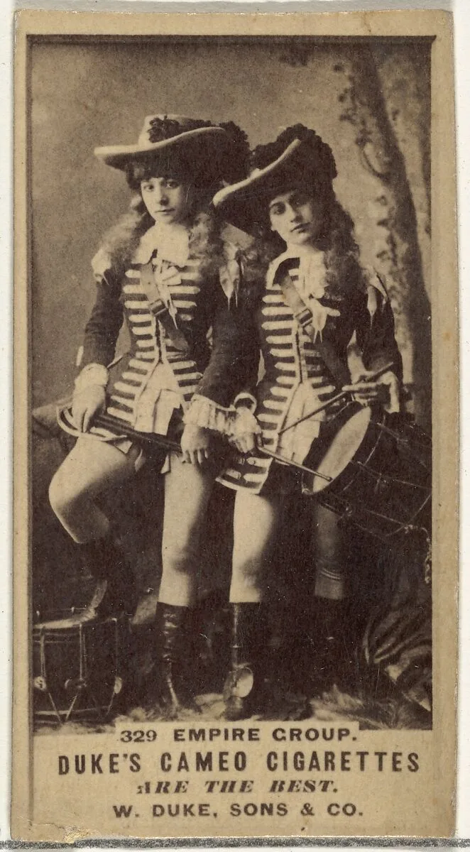 Card Number 329, Empire Group, from the Actors and Actresses series (N145-5) issued by Duke Sons & Co. to promote Cameo Cigarettes — W. Duke, Sons & Co.
