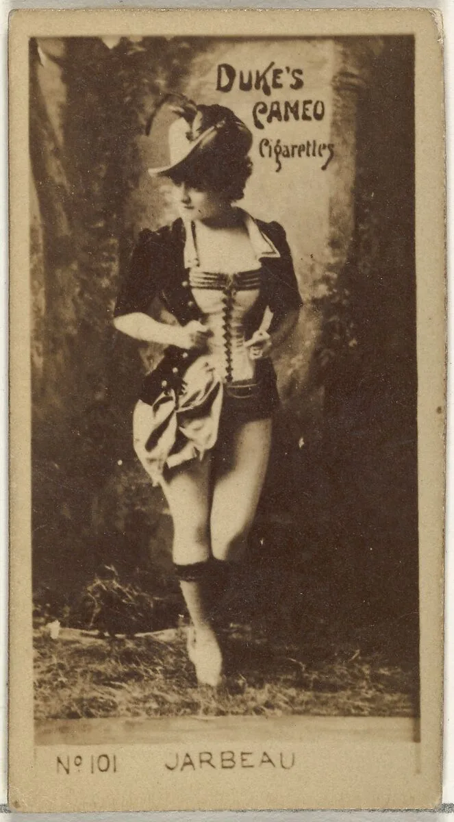 Card Number 101, Vernona Jarbeau, from the Actors and Actresses series (N145-4) issued by Duke Sons & Co. to promote Cameo Cigarettes — W. Duke, Sons & Co.