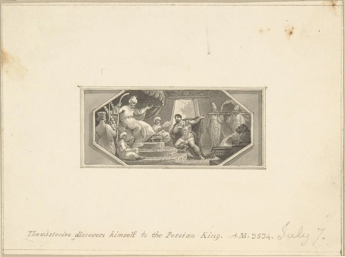 Themistocles Discovers Himself to the Persian King — Edward Francis Burney