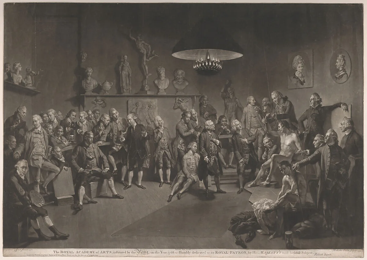The Royal Academy of Arts — Robert Sayer|Richard Earlom|Johan Joseph Zoffany