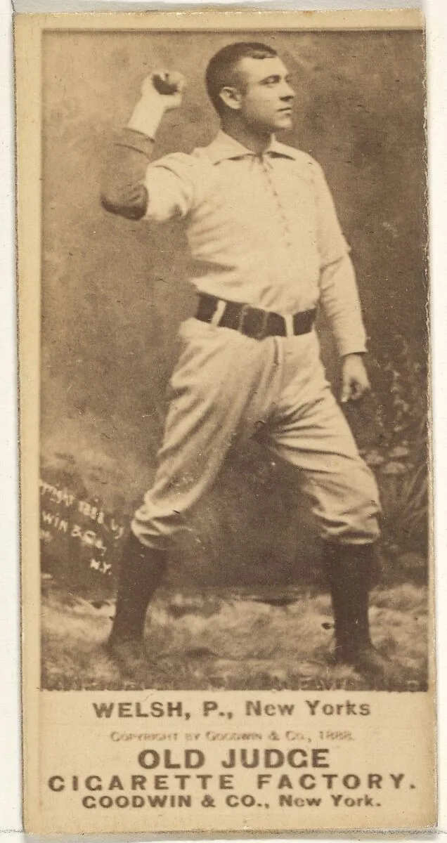 Michael "Mickey" Francis Welch, Pitcher, New York, from the Old Judge series (N172) for Old Judge Cigarettes — Goodwin & Company