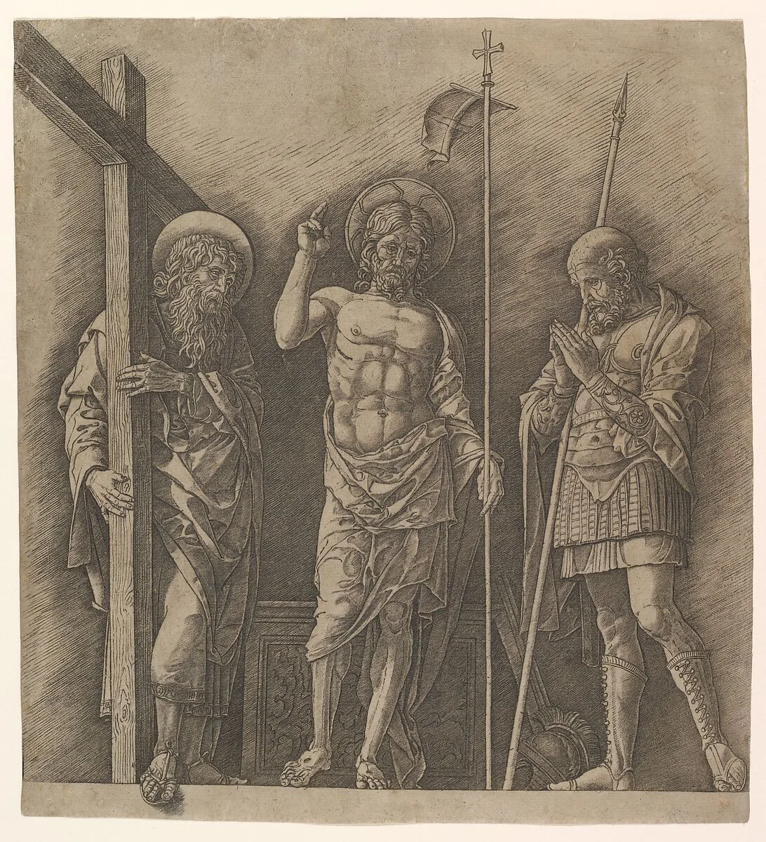 The Risen Christ between Saints Andrew and Longinus — Andrea Mantegna|Gian Marco Cavalli