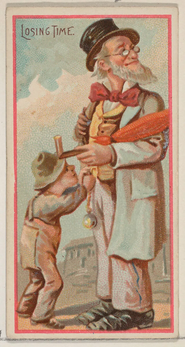 Losing Time, from the Jokes series (N87) for Duke brand cigarettes — W. Duke, Sons & Co.|George S. Harris & Sons