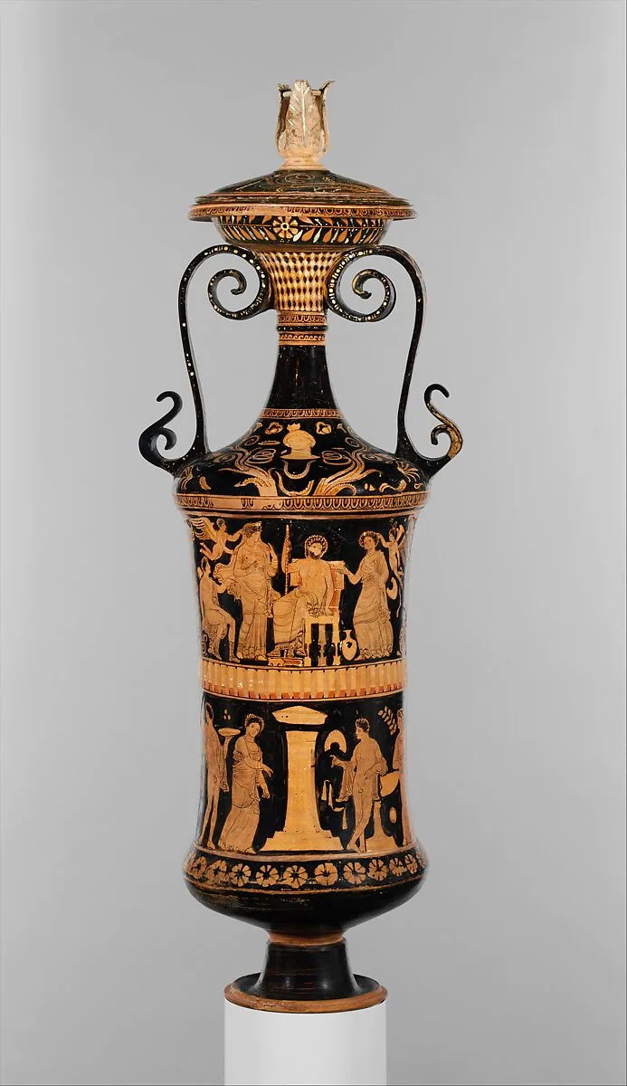 Terracotta loutrophoros (ceremonial vase for water) — Darius Painter