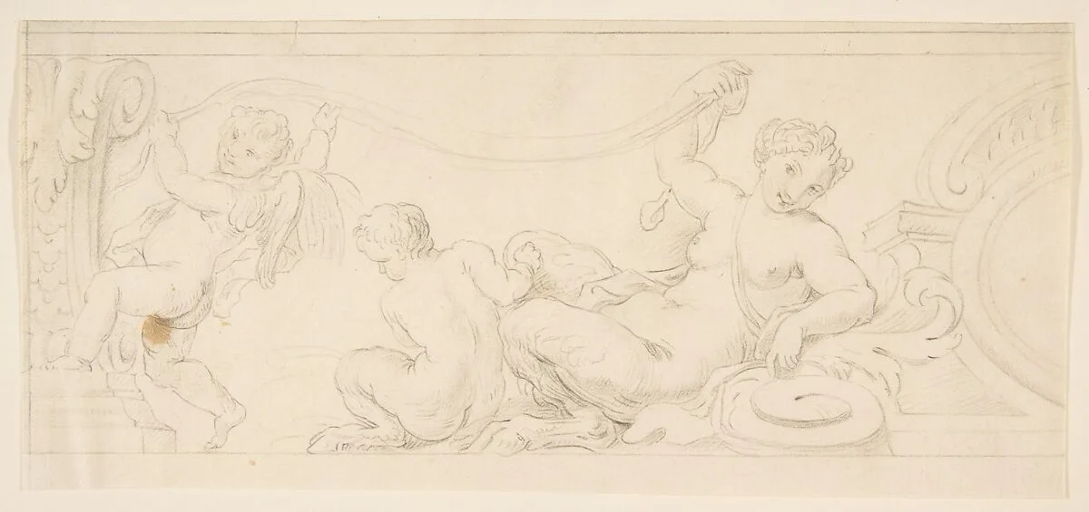 Design for a Frieze — Anonymous, French, 18th century