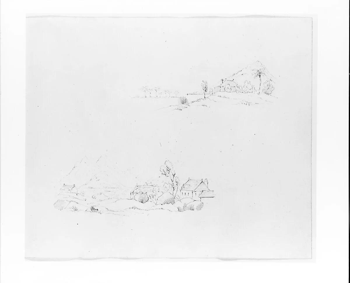 Two Tropical Landscape Studies (from Sketchbook) — John William Casilear