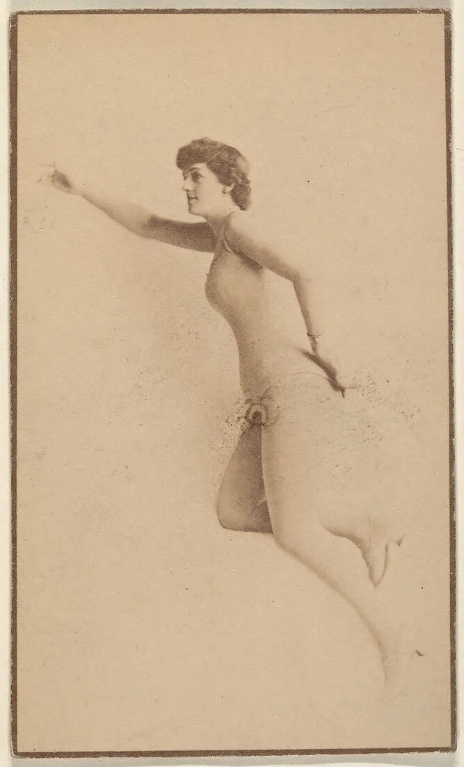 Actress in flight, from the Actresses series (N668) — Unknown
