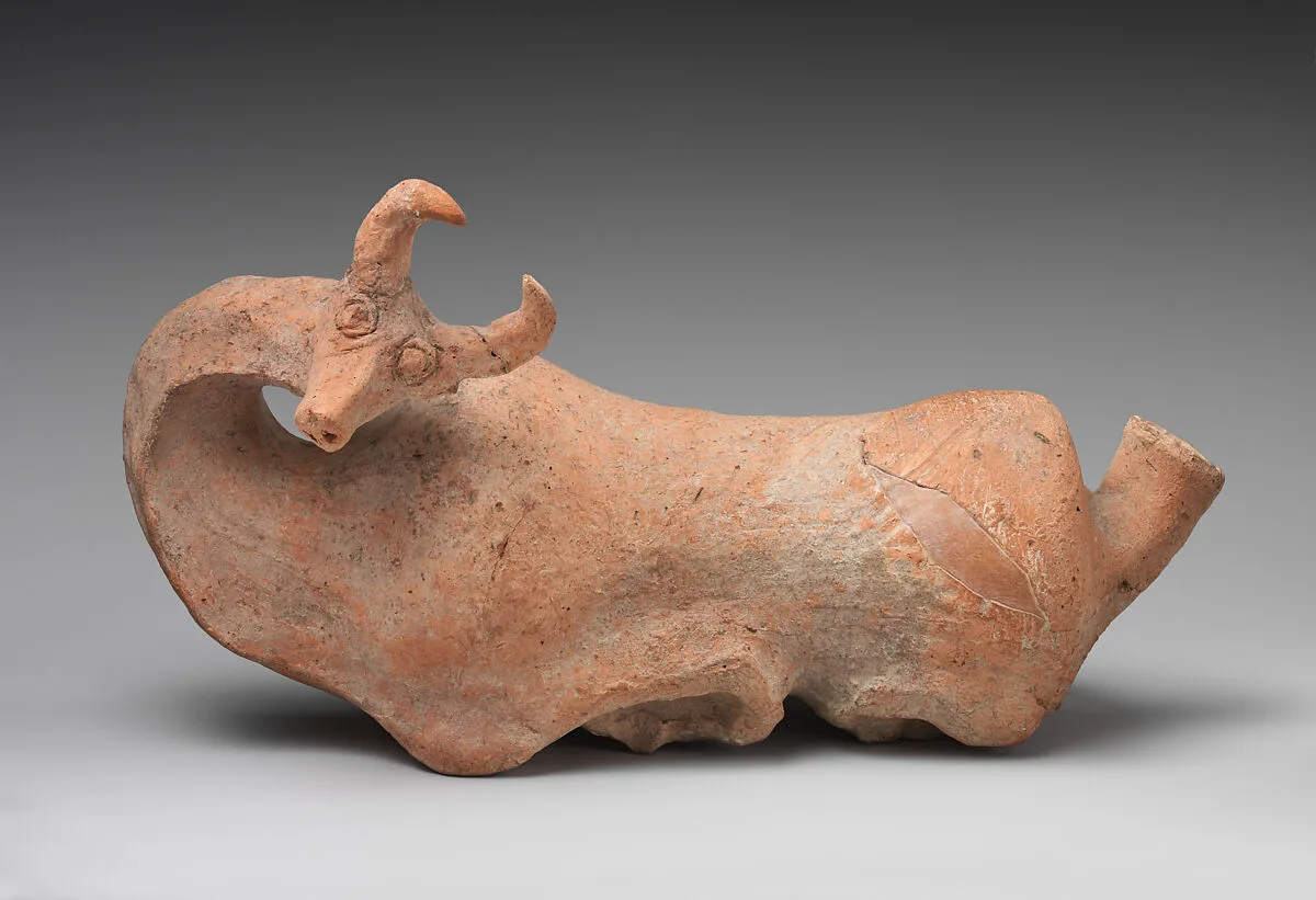 Jug in the form of a recumbent bull — Unknown