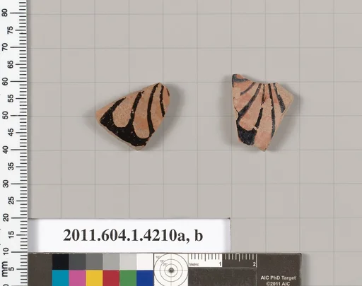 Terracotta fragments of kylikes (drinking cups)