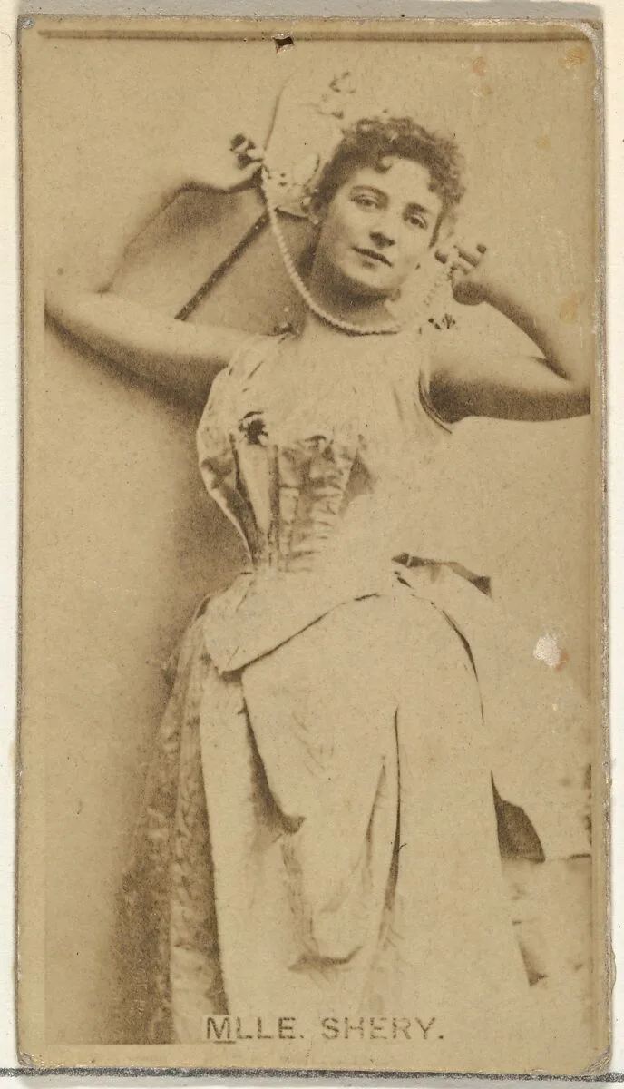 Mlle. Shery, from the Actors and Actresses series (N145-8) issued by Duke Sons & Co. to promote Duke Cigarettes — American Tobacco Company|W. Duke, Sons & Co.