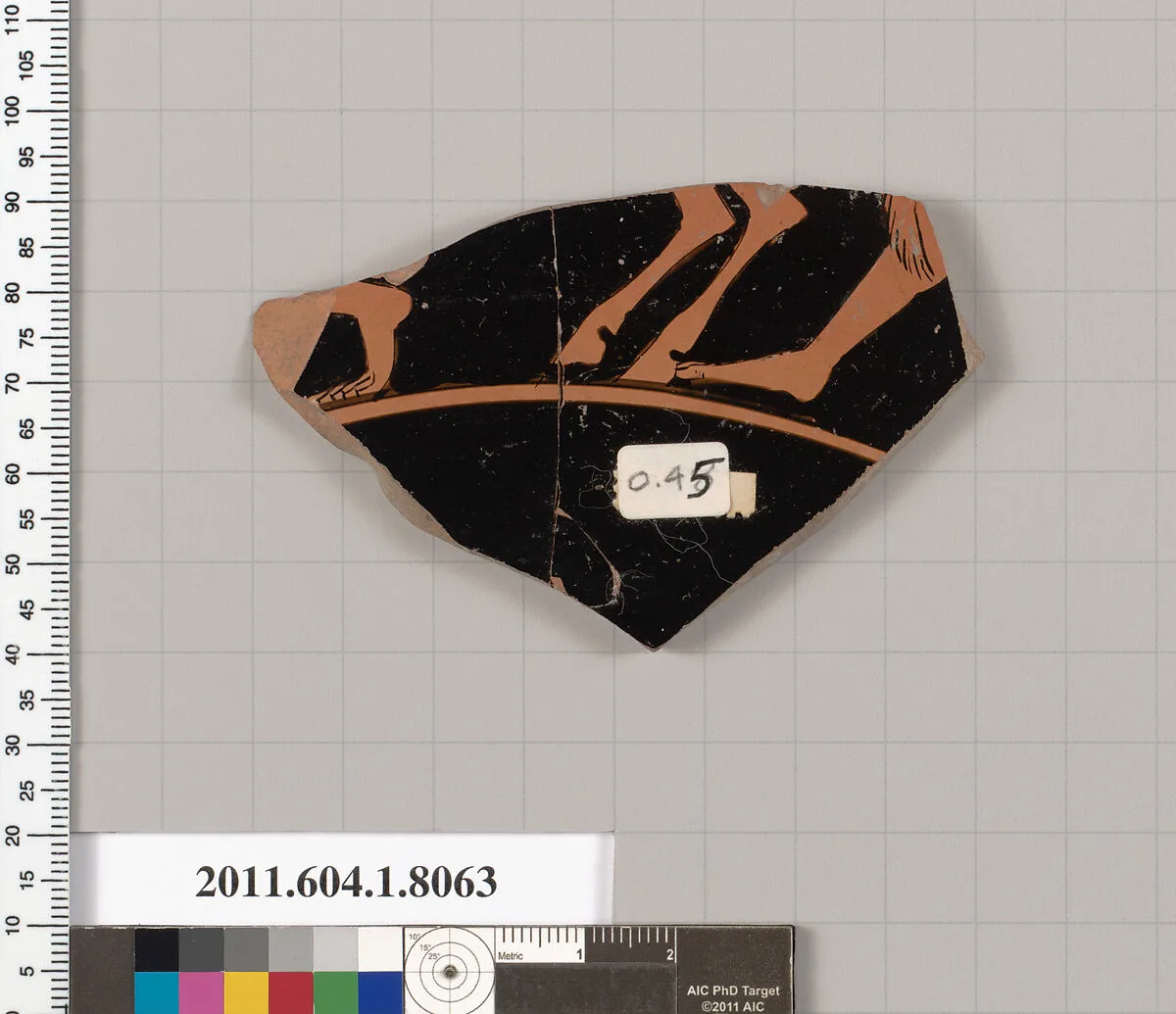 Terracotta fragment of a kylix (drinking cup) — Unknown