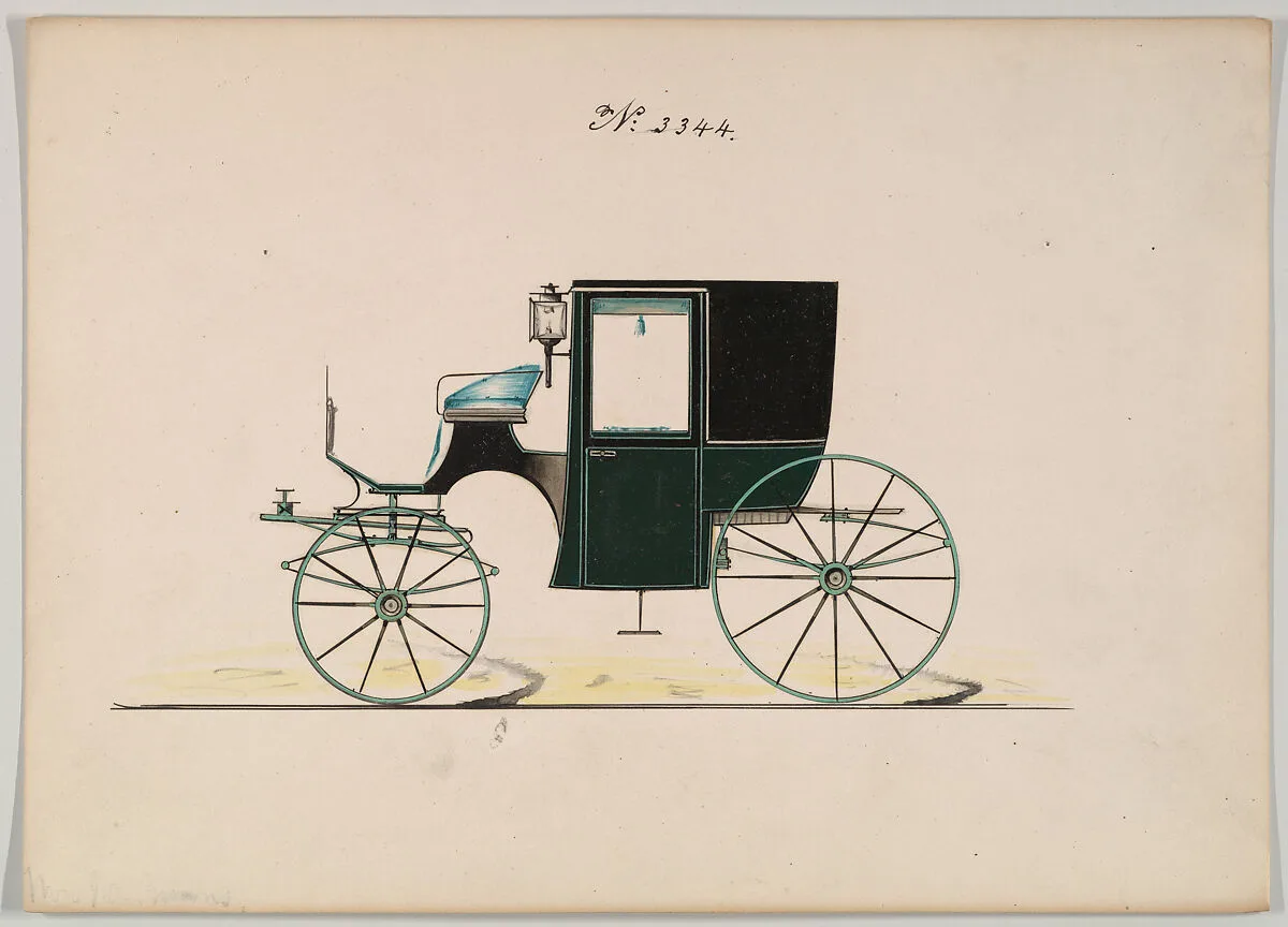 Design for Brougham, no. 3344 — Brewster & Co.
