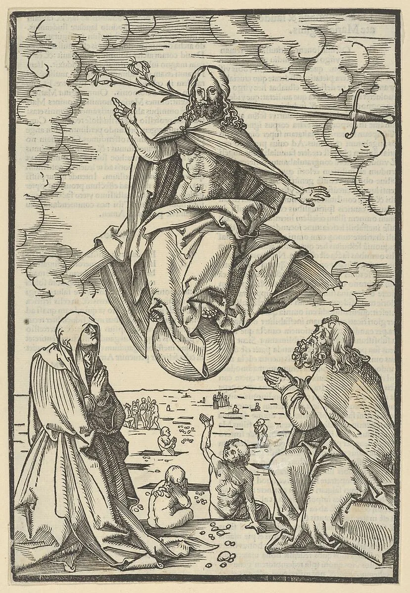 The Last Judgment, from Speculum passionis domini nostri Ihesu Christi — Hans Schäufelein|Ulrich Pinder|Friedrich Peypus
