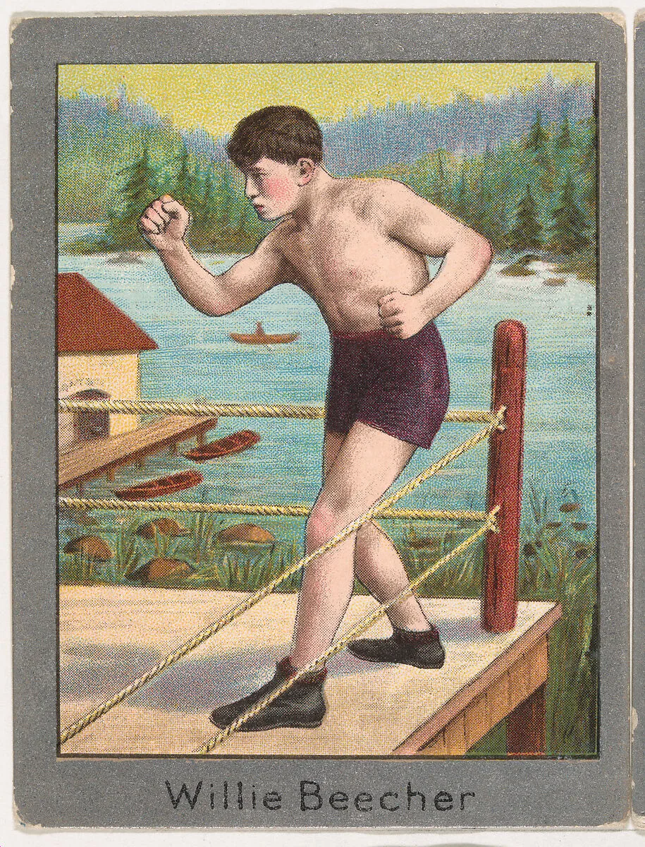 Willie Beecher, from the Champion Athlete and Prize Fighter series (T220), issued by Mecca and Tolstoi Cigarettes — Tolstoi Cigarettes|Mecca Cigarettes