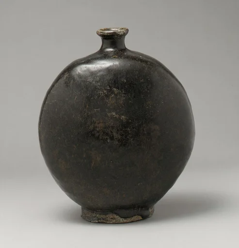 쓰시무라 시로 다완|黑釉扁甁 朝鮮|Flask-shaped bottle