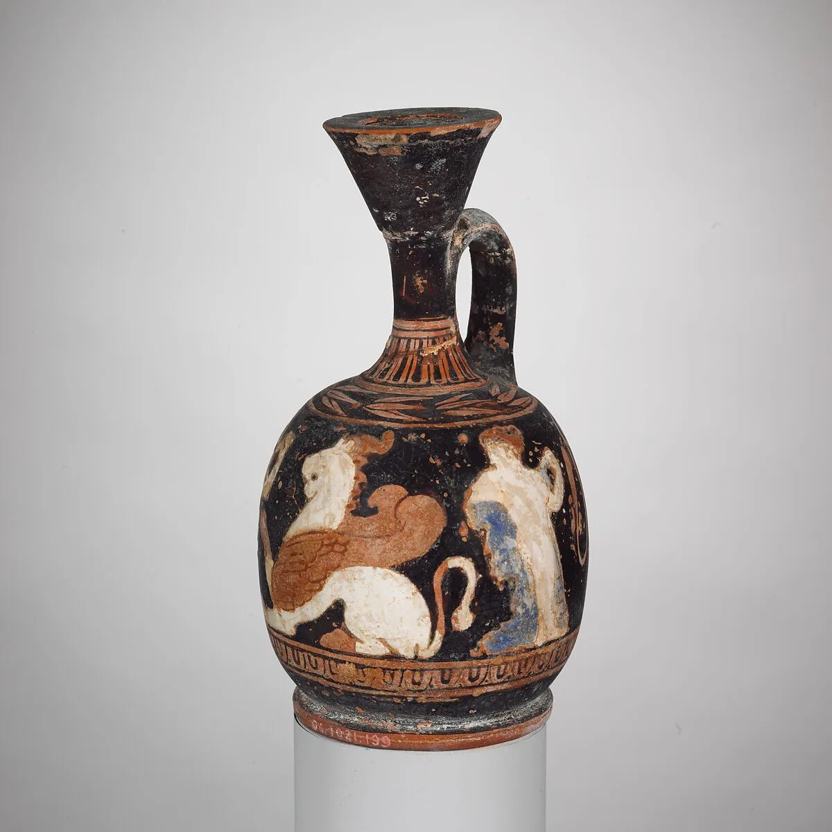 Terracotta squat lekythos (oil jar) — Unknown