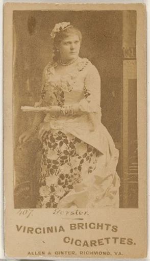 Card 407, Gerster, from the Actors and Actresses series (N45, Type 1) for Virginia Brights Cigarettes