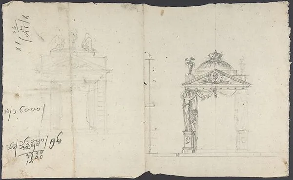 Design for a royal monument — Unknown
