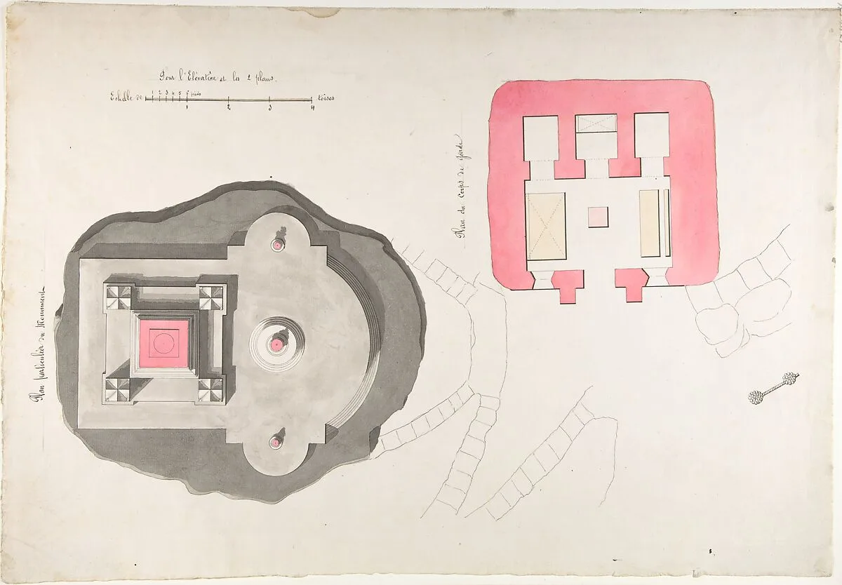 Project for the Monument de la Montagne, Orléans — Claude Mathieu Delagardette