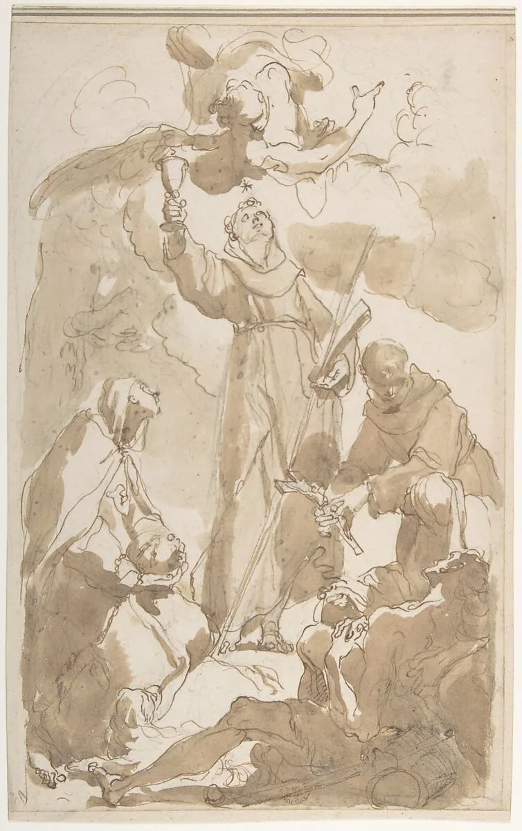Saint Margaret of Cortona, Saint James of the March, and Saint Didacus — Gaetano Gandolfi