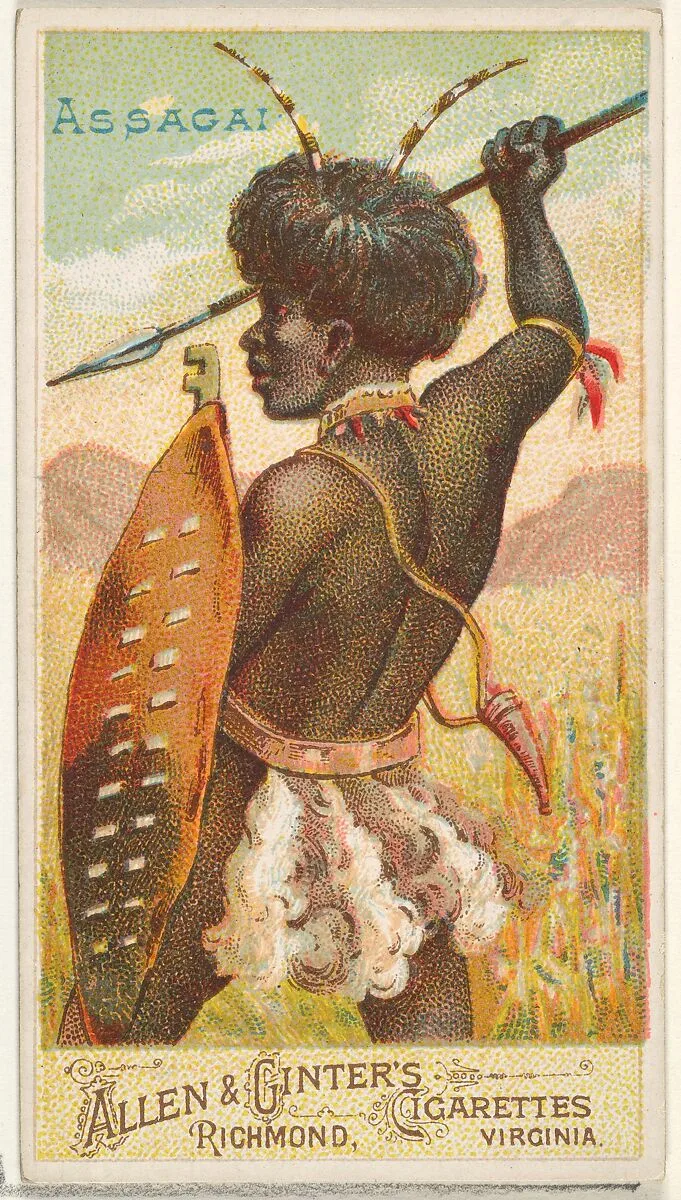 Assagai, from the Arms of All Nations series (N3) for Allen & Ginter Cigarettes Brands — Allen & Ginter