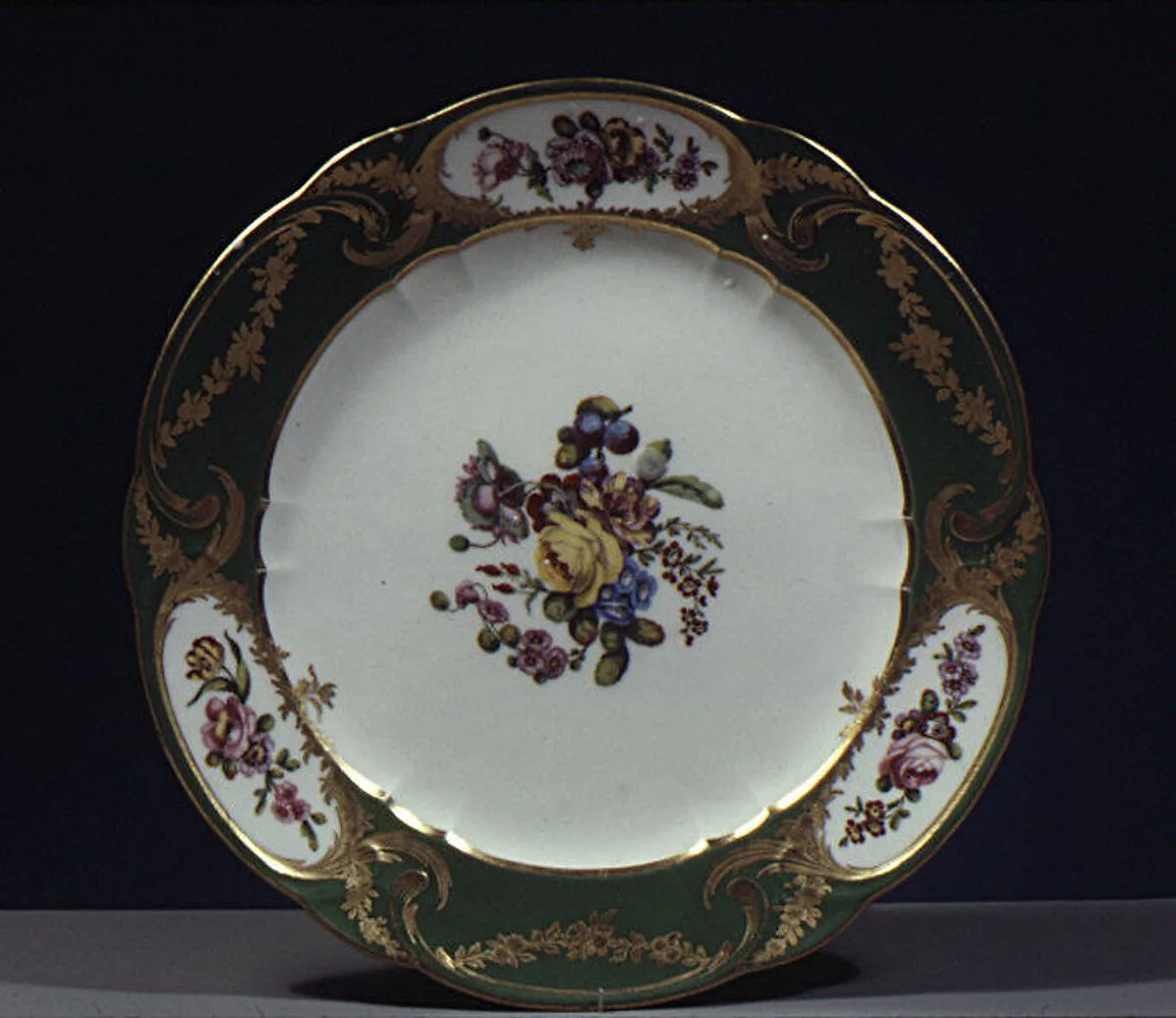 Plate (assiette à palmes) (1 of 102) (part of a service) — Sèvres Manufactory|Charles-Louis Méreaud