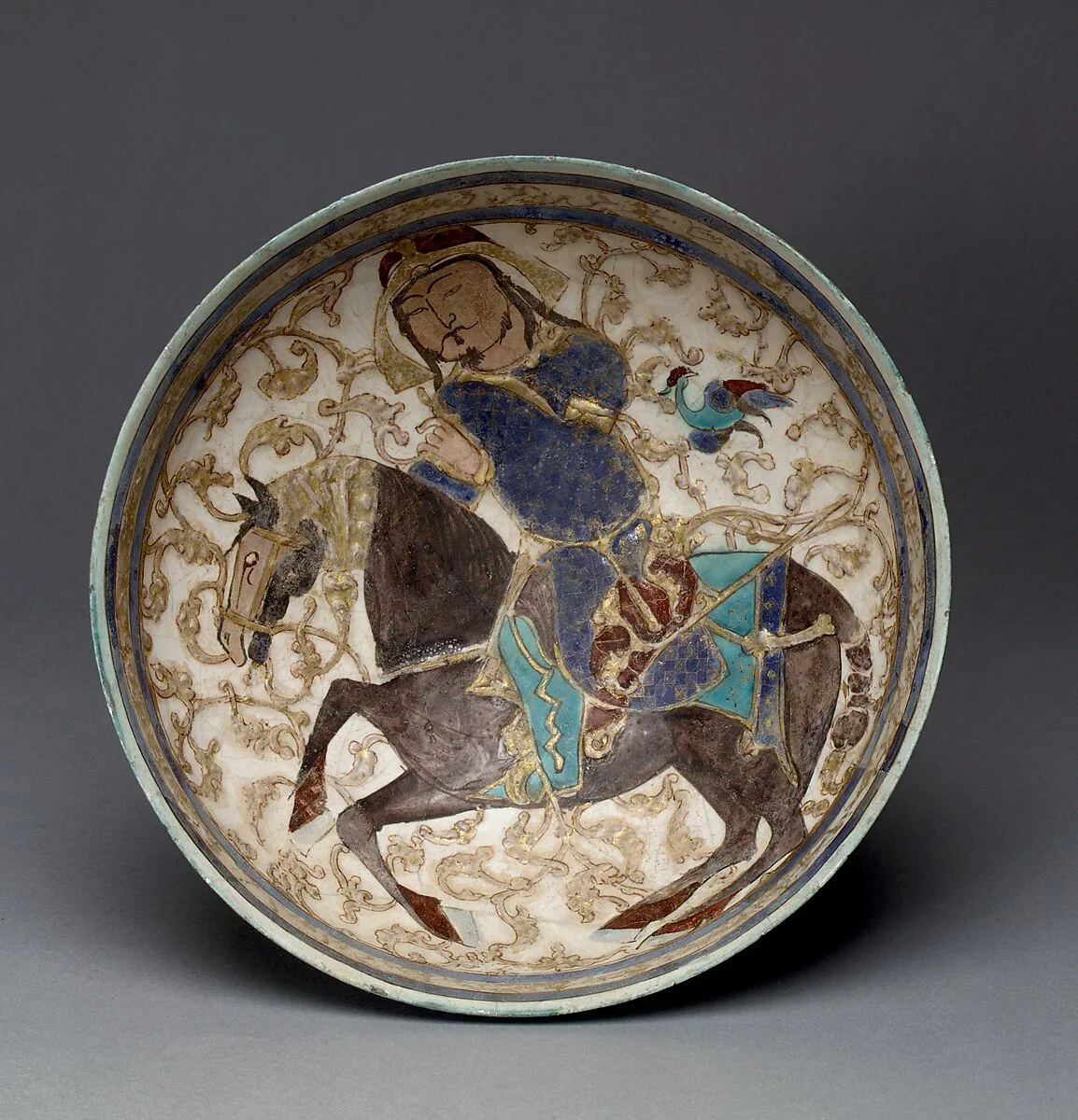 Bowl with Prince on Horseback — Unknown