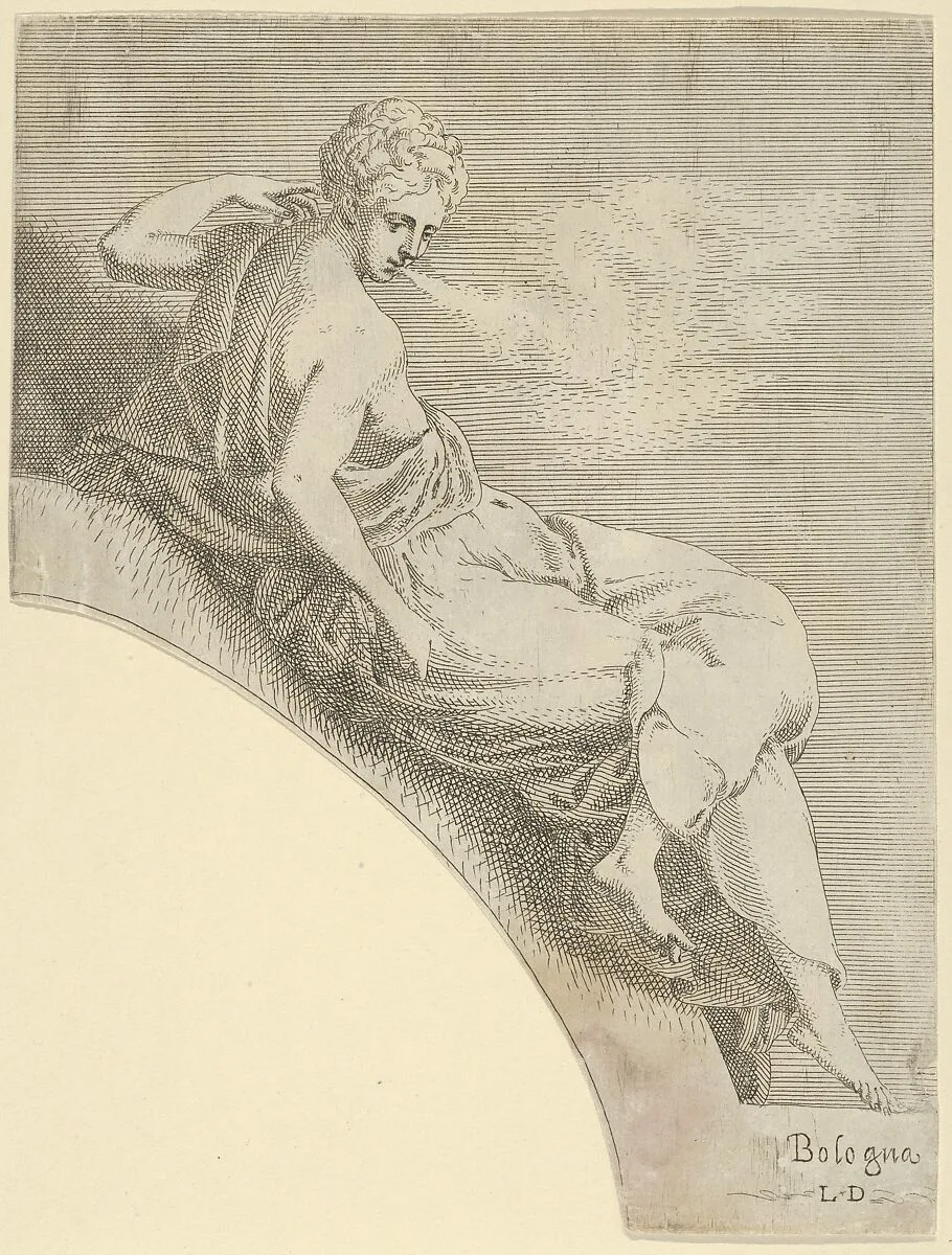 Polyhymnia, from "Twelve Muses and Goddesses" — Francesco Primaticcio|Léon Davent