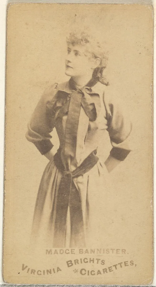 Madge Bannister, from the Actors and Actresses series (N45, Type 1) for Virginia Brights Cigarettes — Allen & Ginter