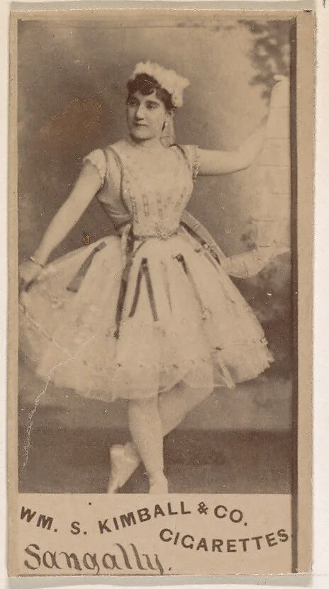 Miss Sangally, from the Actresses series (N203) issued by Wm. S. Kimball & Co. — William S. Kimball & Company