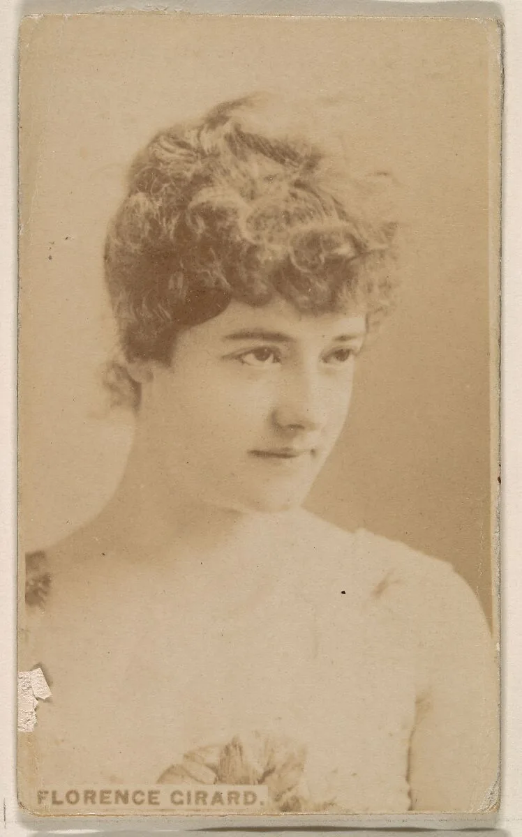 Florence Girard, from the Actresses series (N246), Type 1, issued by Kinney Brothers to promote Sporting Extra Cigarettes — Kinney Brothers Tobacco Company