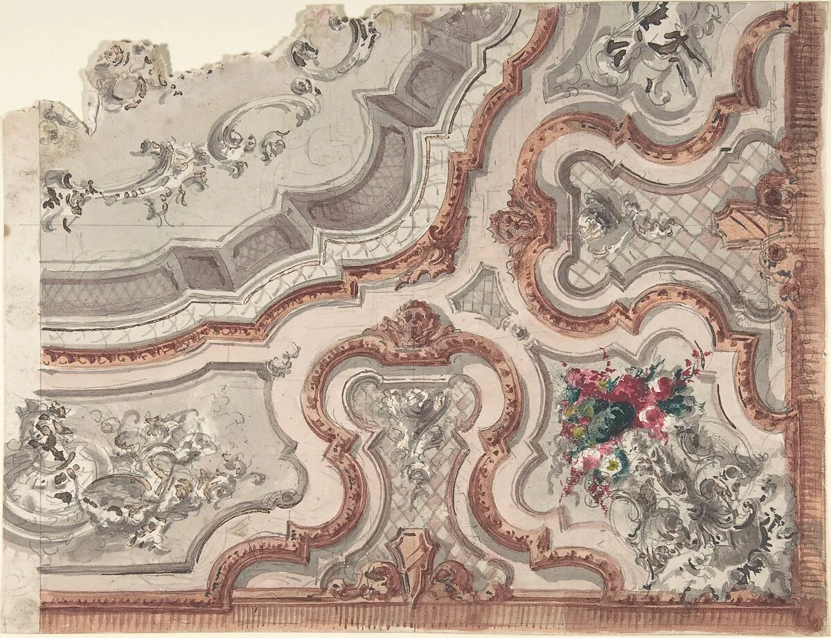 Design for a Painted Ceiling — Anonymous, Italian, 19th century