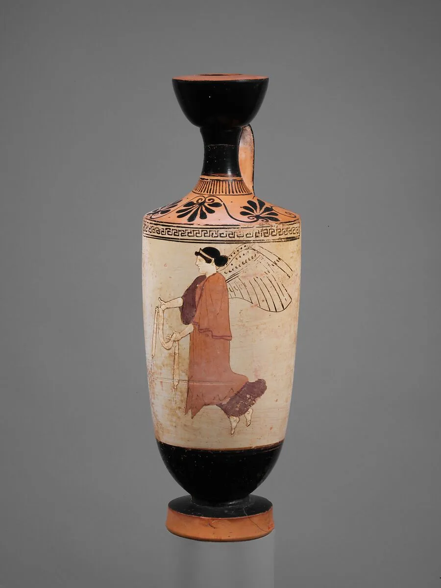 Terracotta lekythos (oil flask) — Carlsruhe Painter