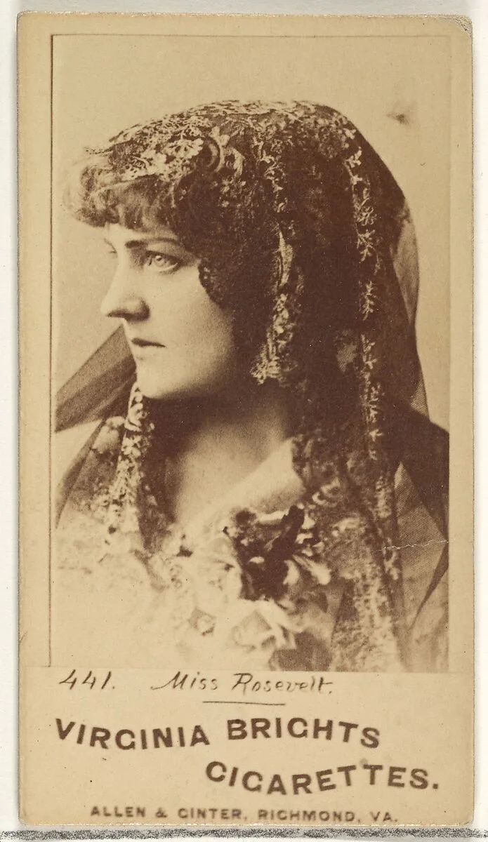 Card 441, Miss Rosevelt, from the Actors and Actresses series (N45, Type 1) for Virginia Brights Cigarettes — Allen & Ginter