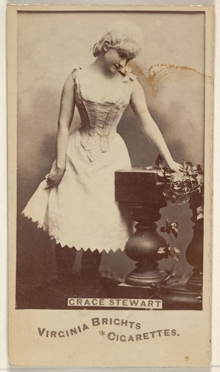 Grace Stewart, from the Actors and Actresses series (N45, Type 6) for Virginia Brights Cigarettes — Allen & Ginter